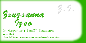 zsuzsanna izso business card